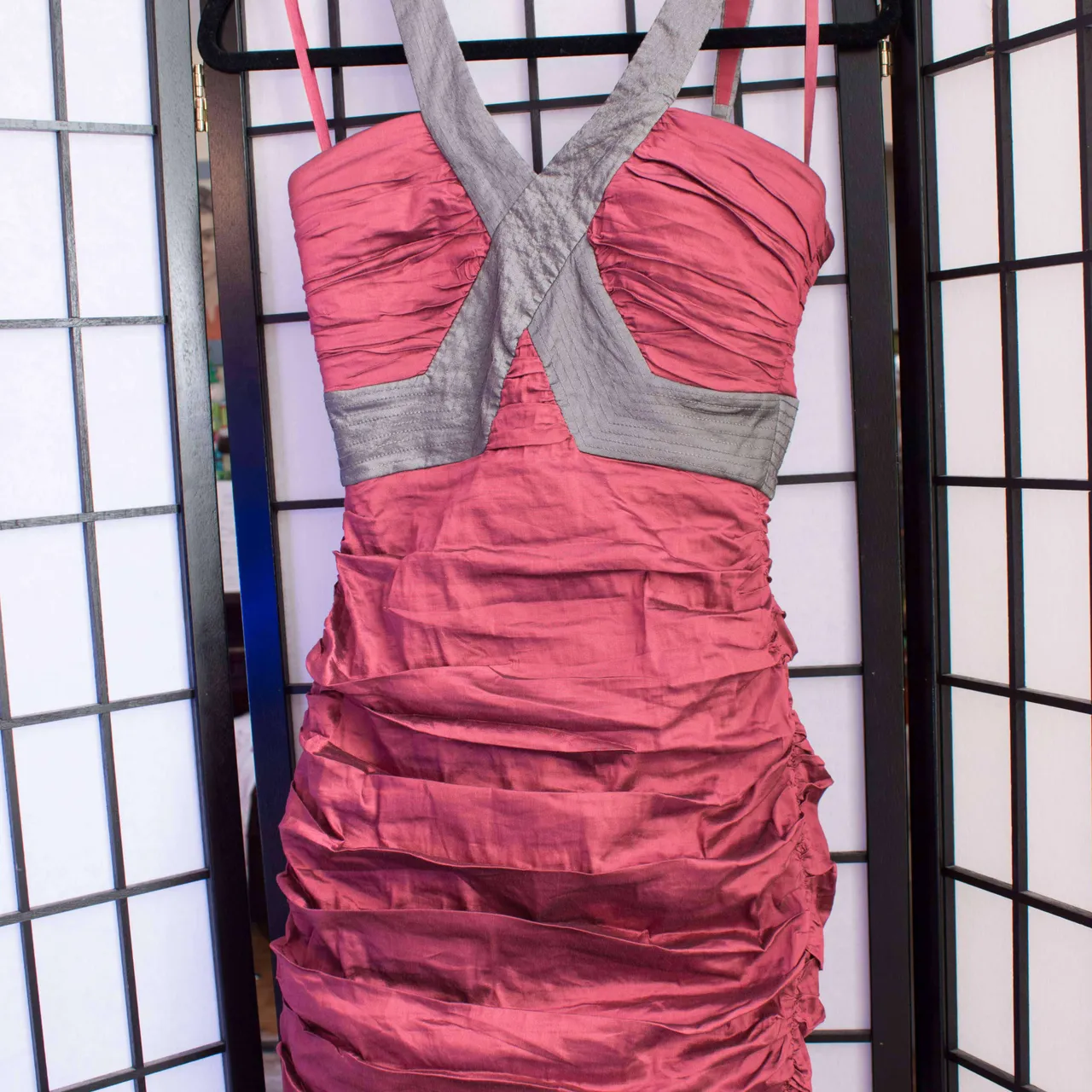 Metallic Pink BCBG Maxazria Dress photo 1