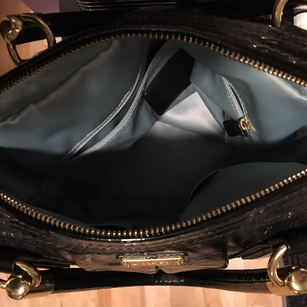 Authentic Black Patent Coach Bag with Dust Bag photo 4