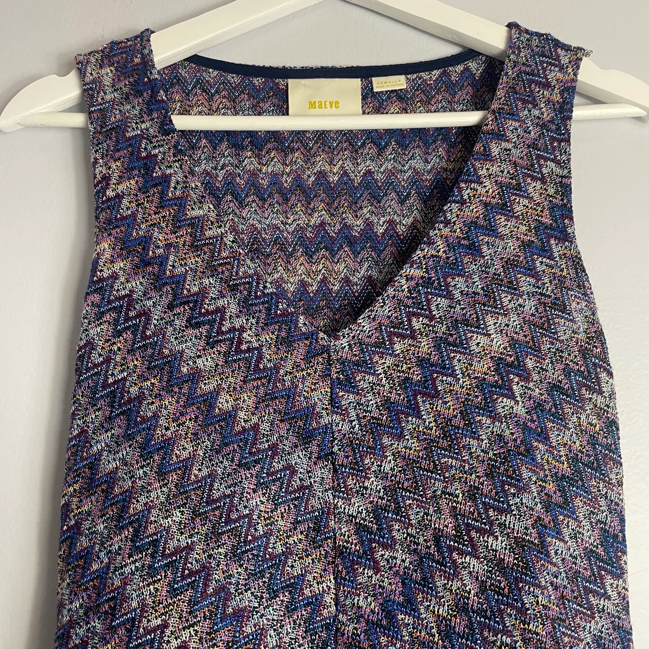Anthropologie Maeve Westwater Chevron Knit Dress Size XS photo 6