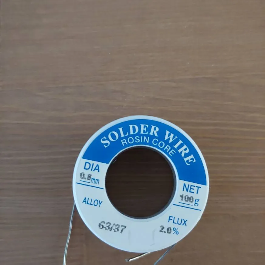 Solder wire with Rosin Core 0.8mm Diameter photo 1