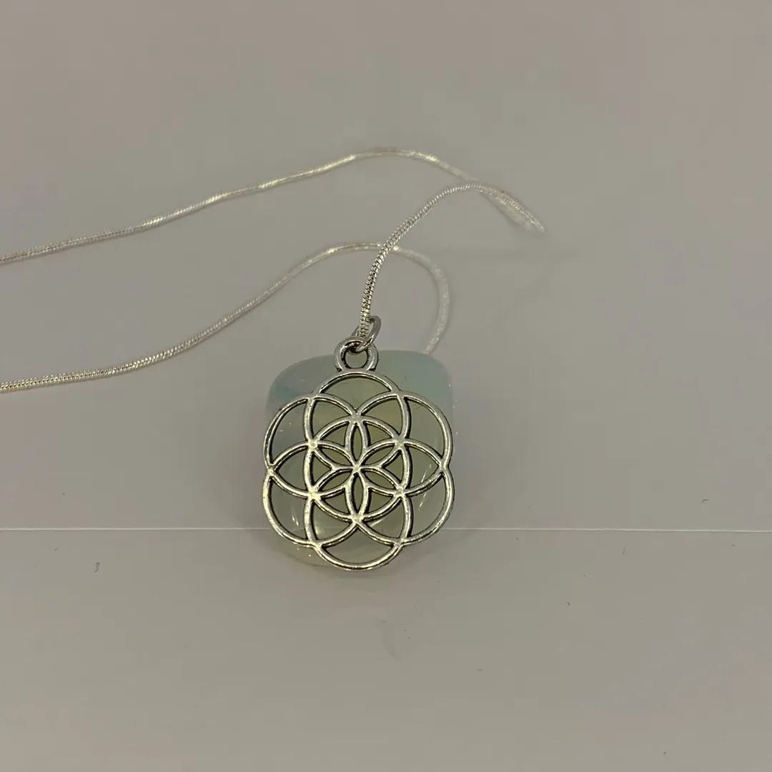 Sterling Silver .925 Plated Flower Of Life Pendant. photo 1