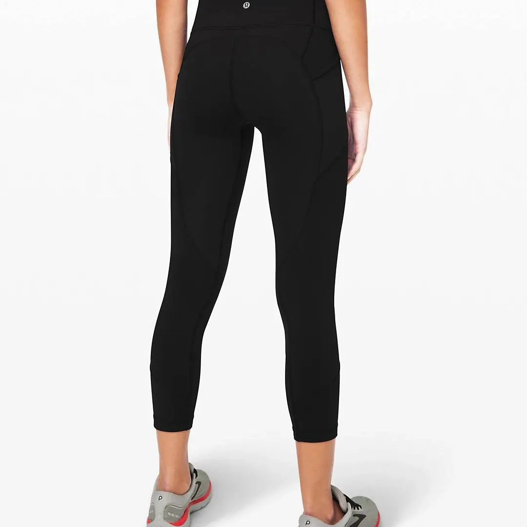 Lululemon All The Right Places Crop: BLACK Size 10 photo 3