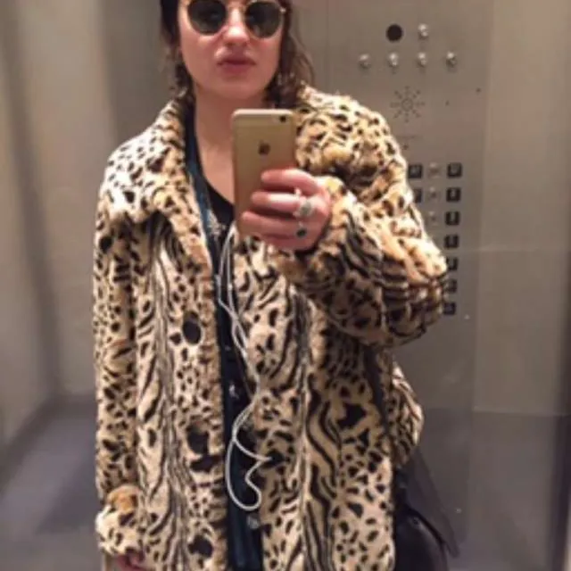 vintage leopard coat photo 1
