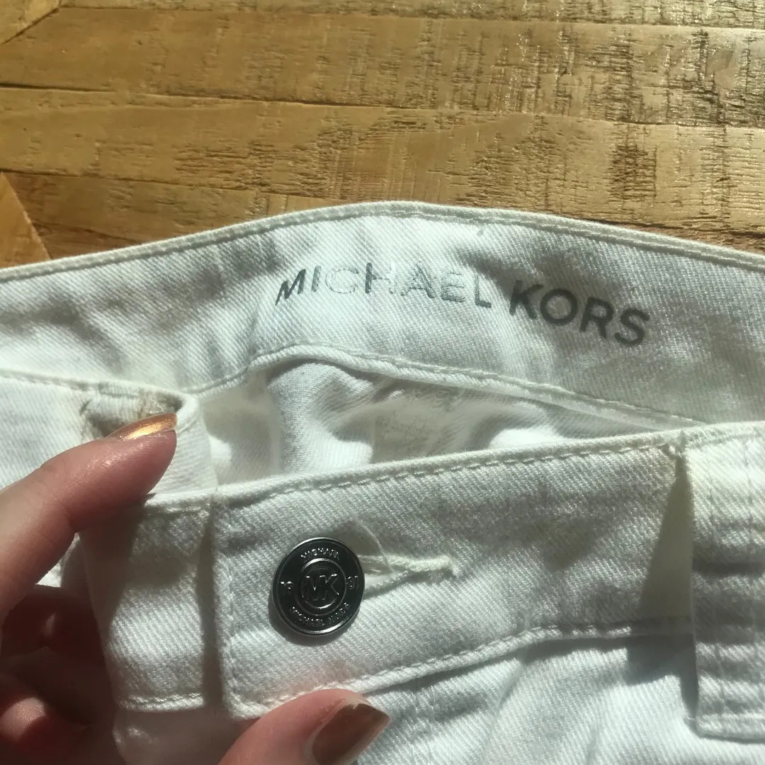 Michael Kors White Jeans Size 4 photo 3