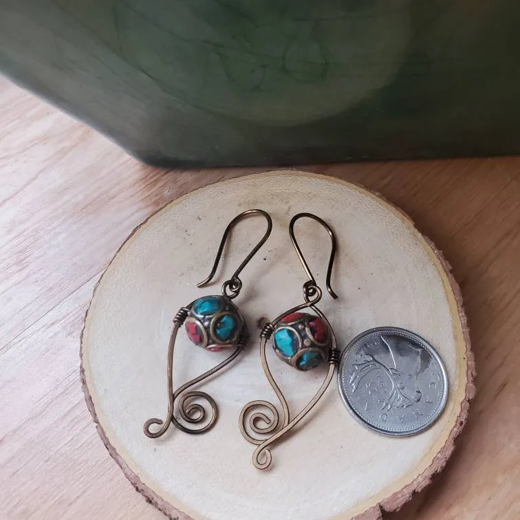 Variety Of Handmade Wire Wrapped Earrings photo 1