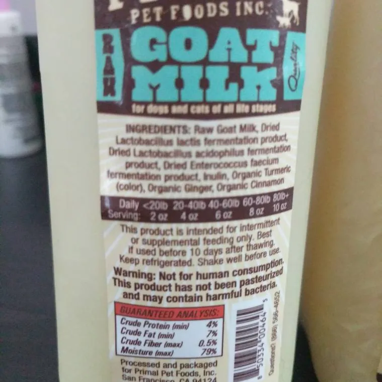 Primal Raw Pet Goat Milk photo 4