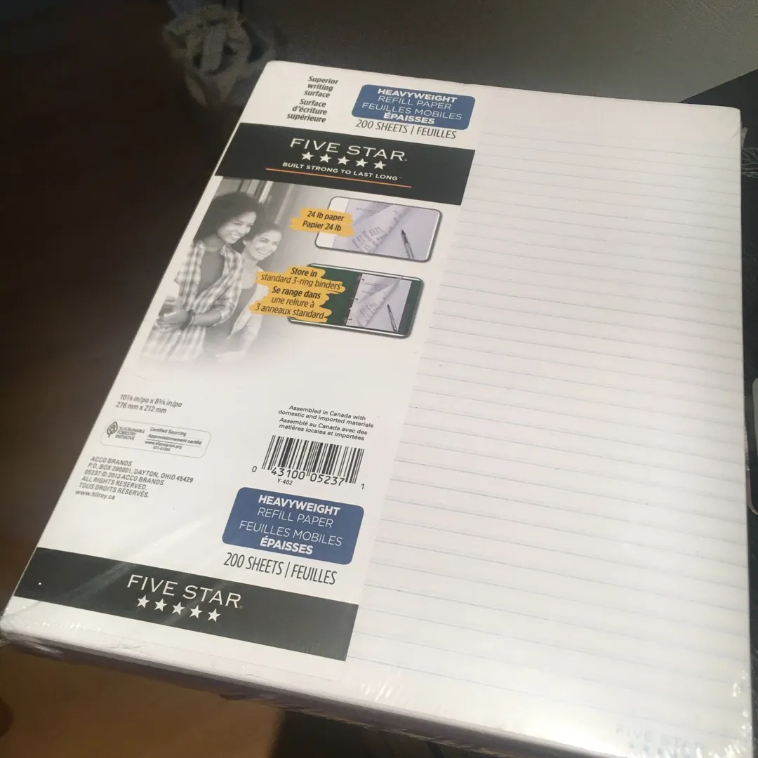 Binder Refill Lined Paper (x3) photo 1