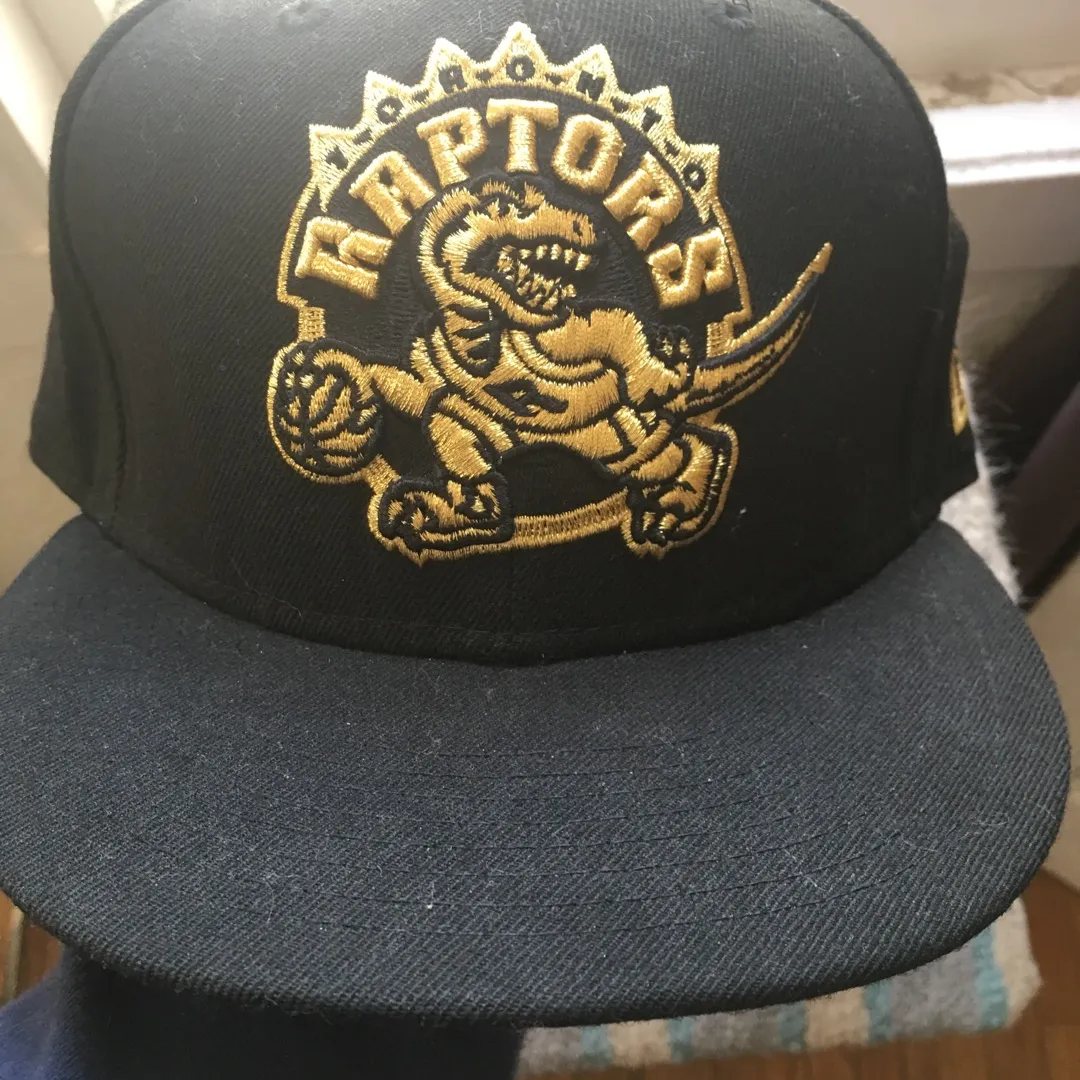 Black & Gold Raptors Hat photo 1