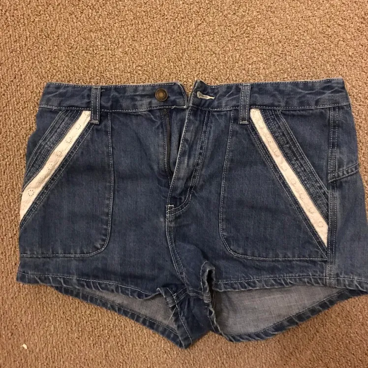 Free People Jean Shorts Size 10 photo 1