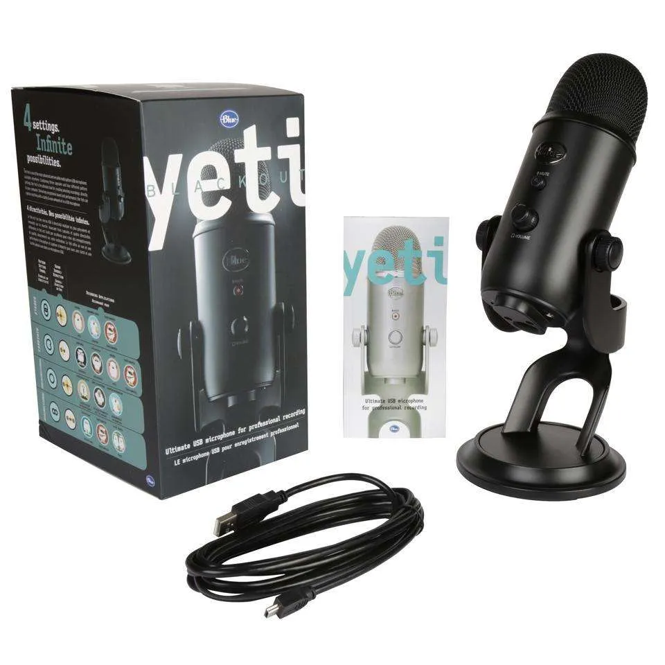 MOVING: Blue Yeti Blackout USB Microphone photo 6