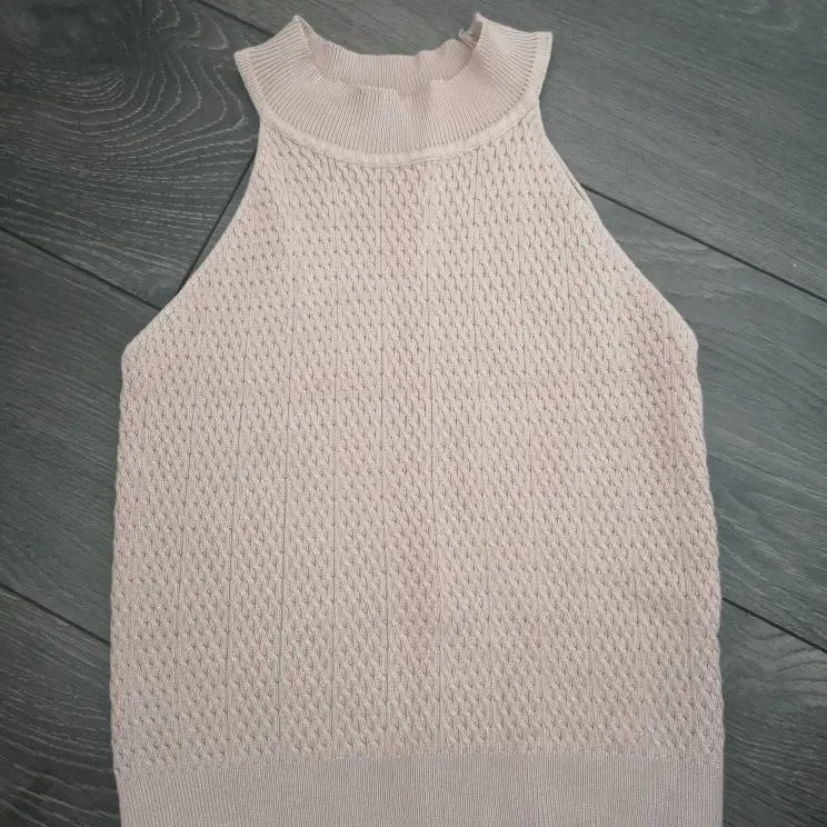 Dusted Pink Knit Tank Top Xs-sm photo 1