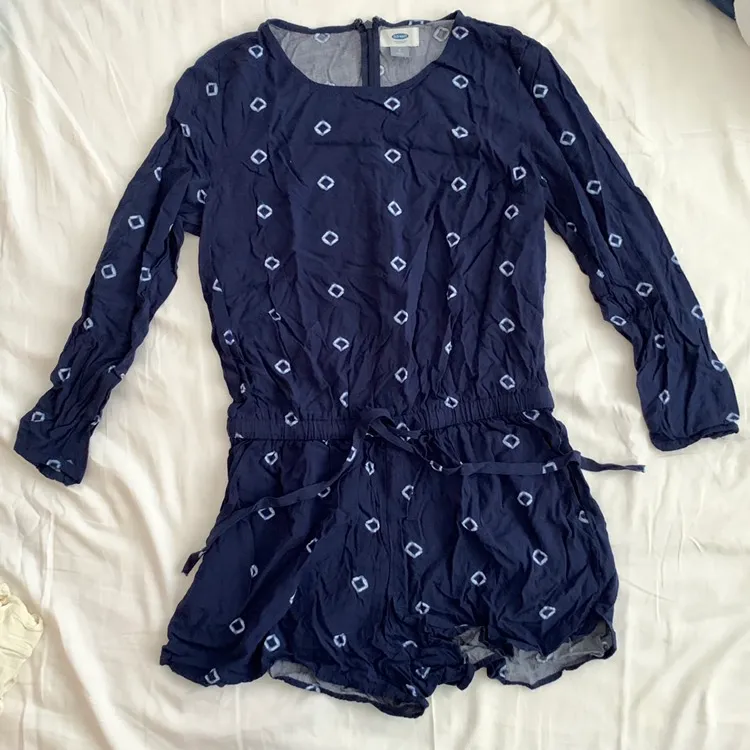 Cute Blue Romper With Pockets photo 1