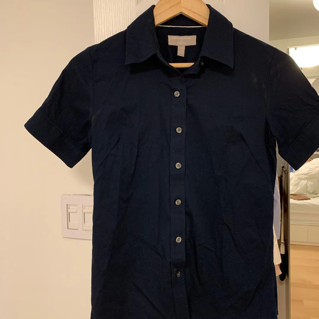 New Navy Blue BR Button Down photo 1