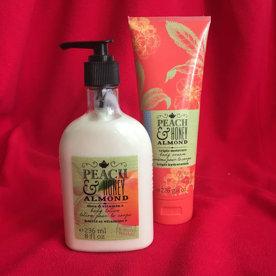 Peach And Honey Almond Body Cream And Lotion Set photo 1