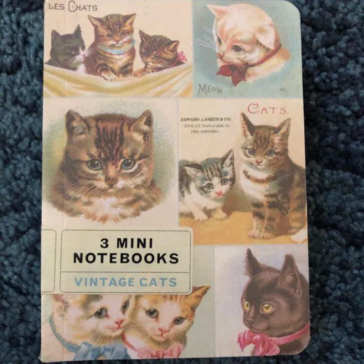 Vintage Cats Mini Notebooks - 3 Pack photo 1