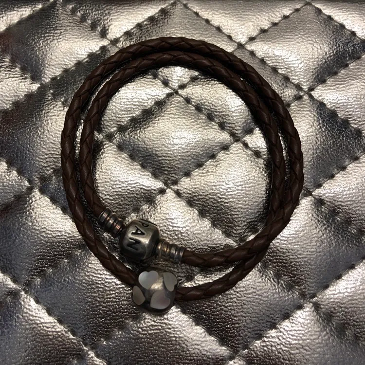 Brown Leather Pandora Bracelet photo 1