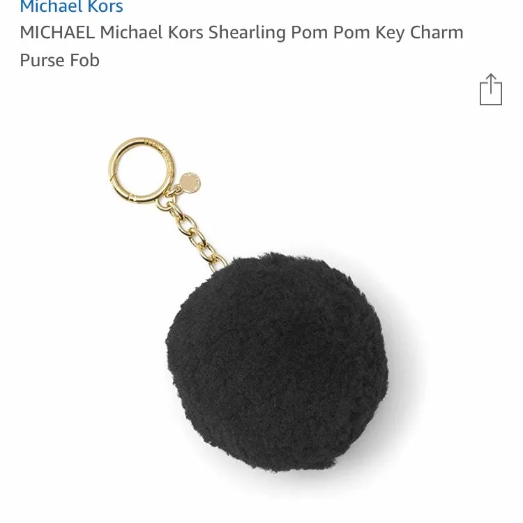 Michael Kors Shearling Pom Pom Keychain photo 1
