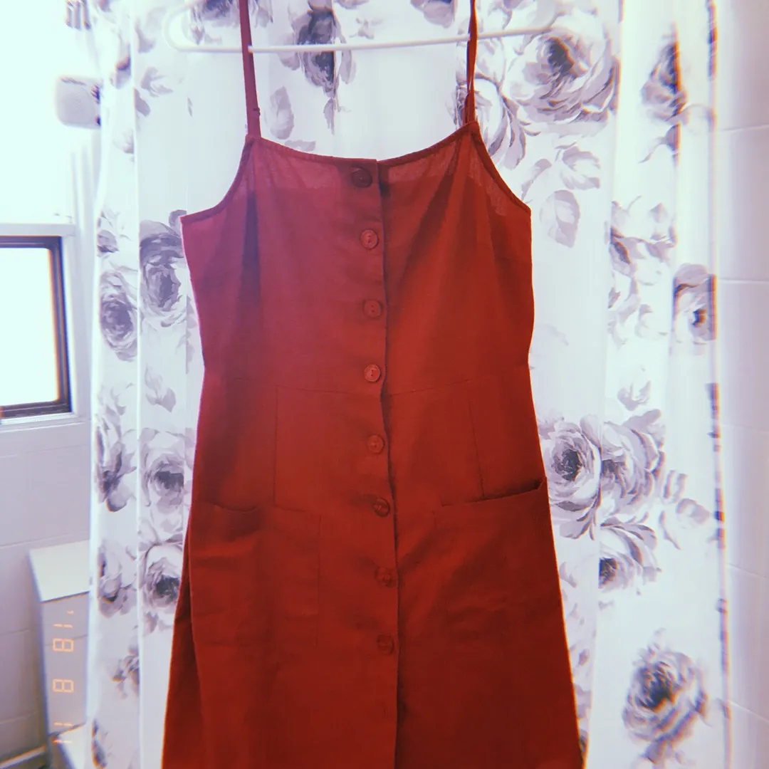 Brand New with Tags ASOS Design Button Up Red Dress photo 6