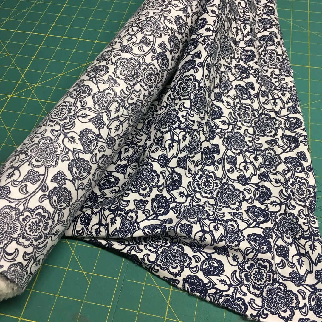 Blue Floral Fabric photo 1
