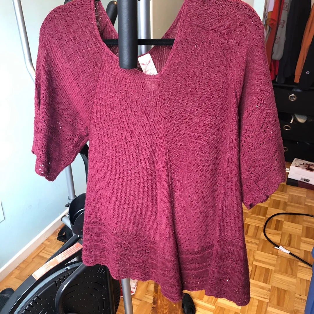Burgundy Knit Shirt photo 1