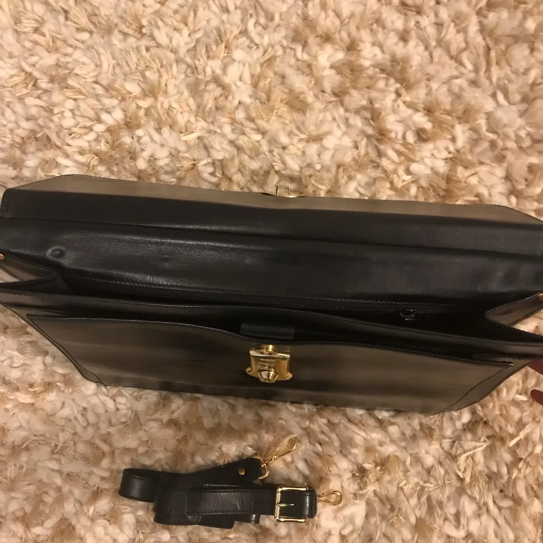 Goldpfeil Black Leather Briefcase photo 5