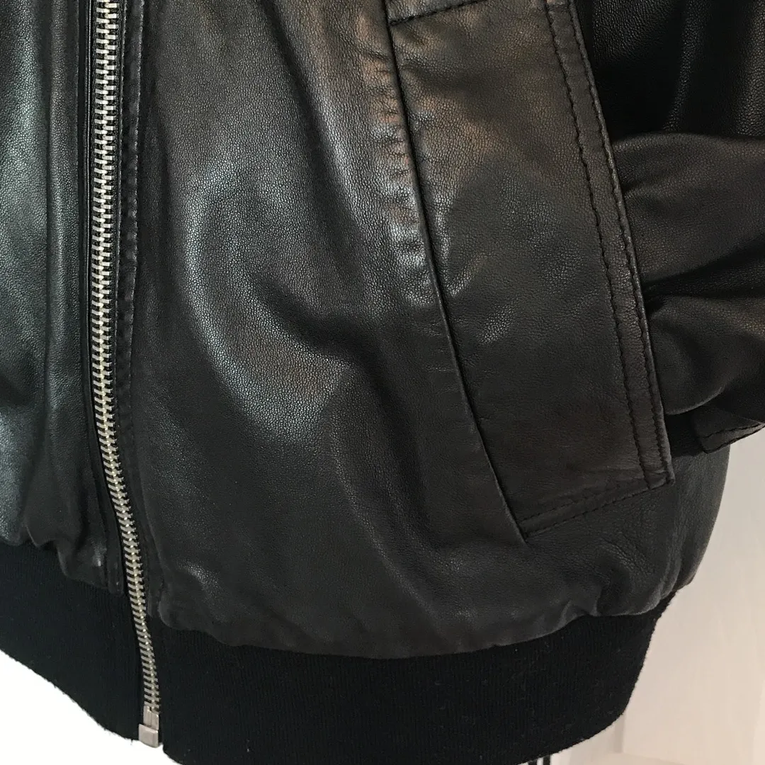 Marc By Marc Jacobs Genuine Leather Bomber Jacket photo 4