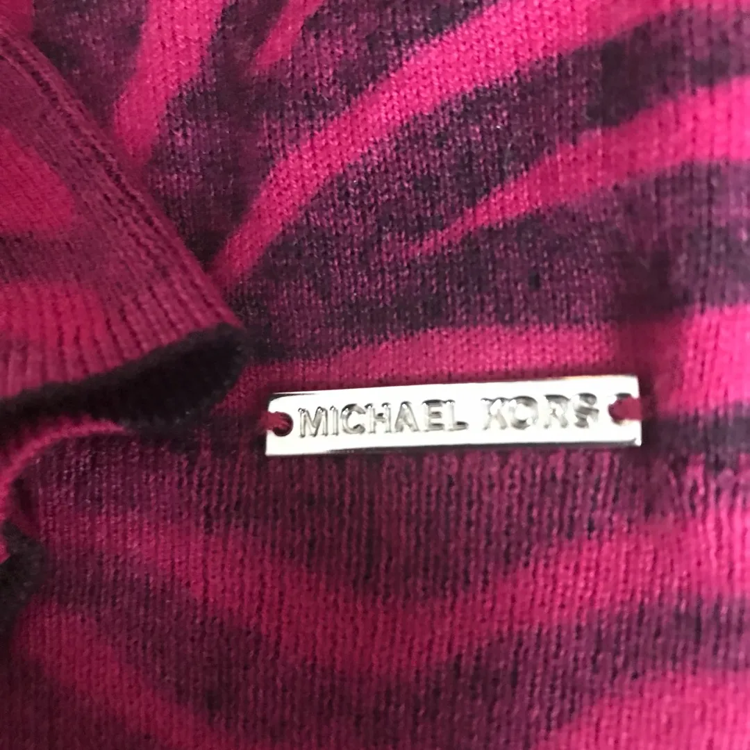 Michael Kors Hot Pink Zebra Print Sweater photo 4