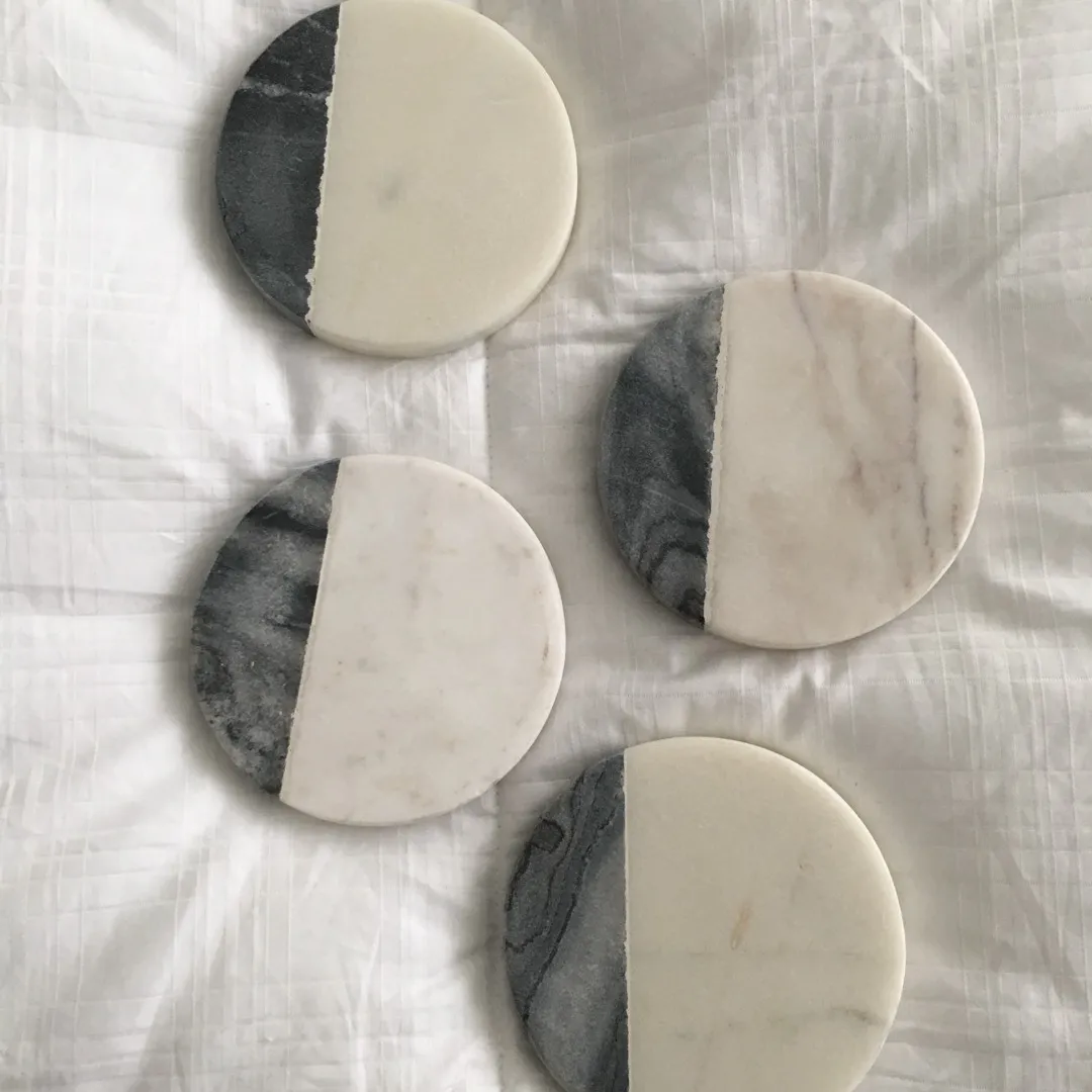 Set of 4 Marble Coasters photo 1