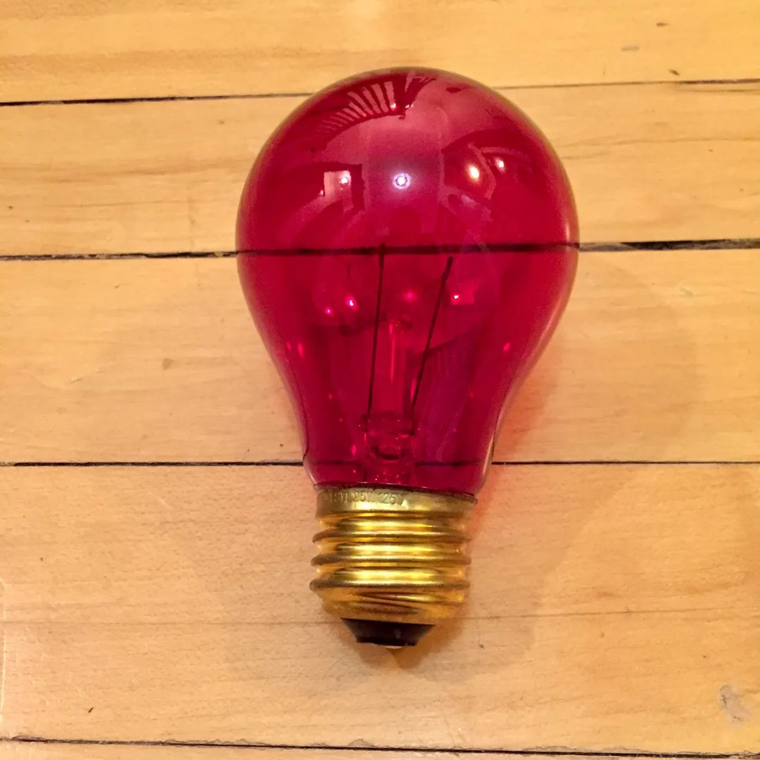 A red lightbulb. photo 1