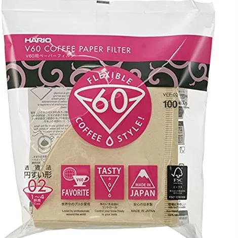 Hario V60 Size 002 Natural Coffee Filters photo 1