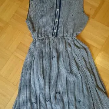 Vintage Refurbished Dress with Key Pattern Size M photo 1