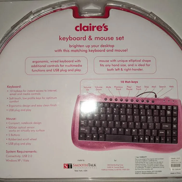 *New* Claire's Keyboard and Mouse Set for Kids photo 3