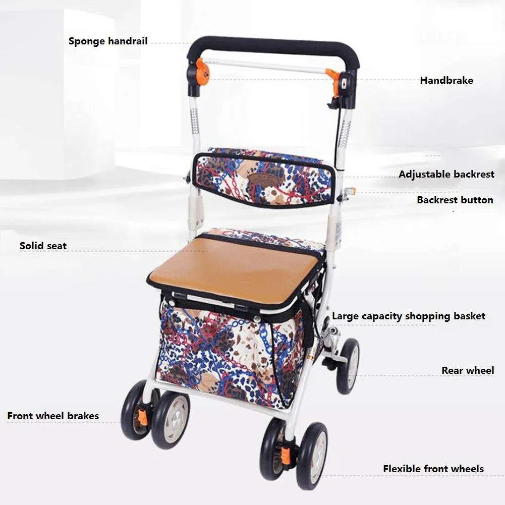 Shopping Trolley - Lightweight Walk & Rest Folding 4 Wheel Sh... photo 4
