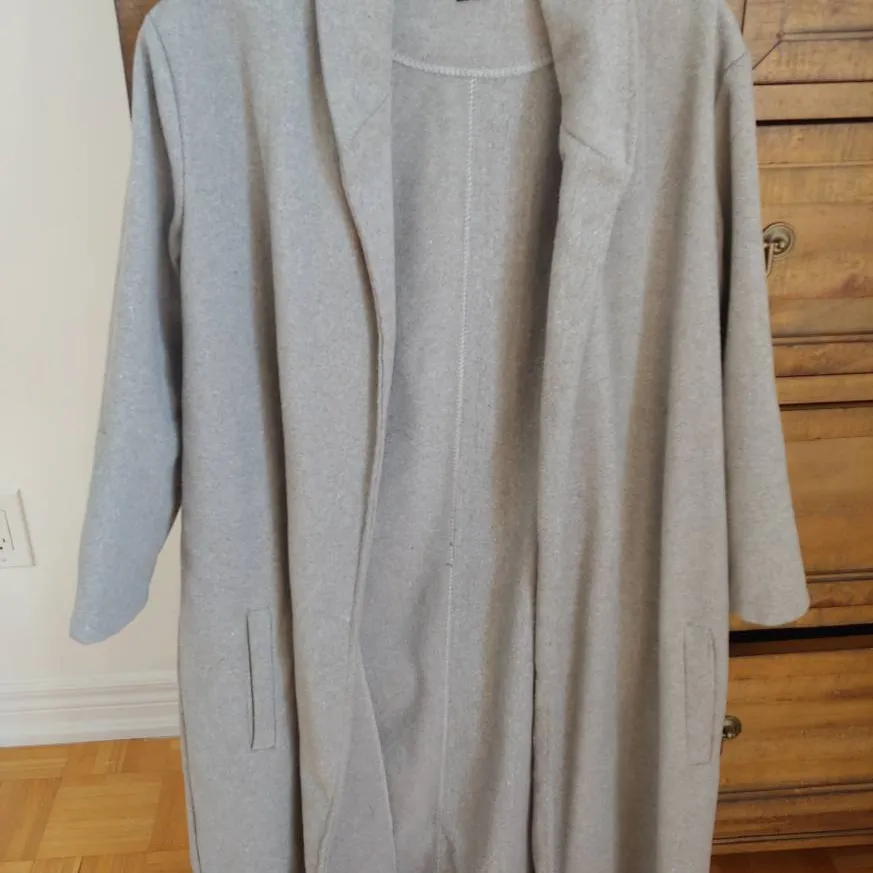 Grey Long Coat Size Small photo 1