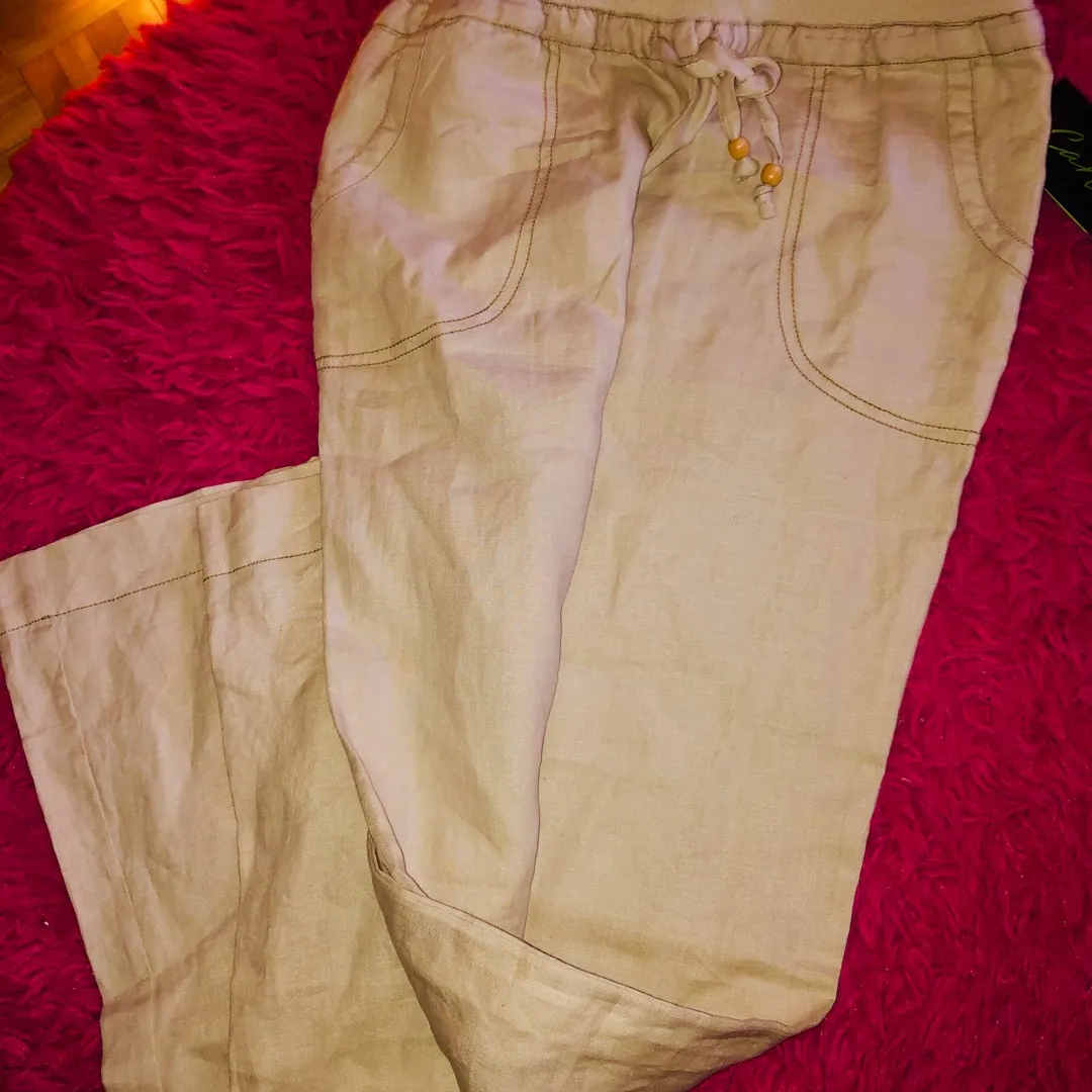 BNWT Cartise 100% Linen Pants Size 10 photo 5