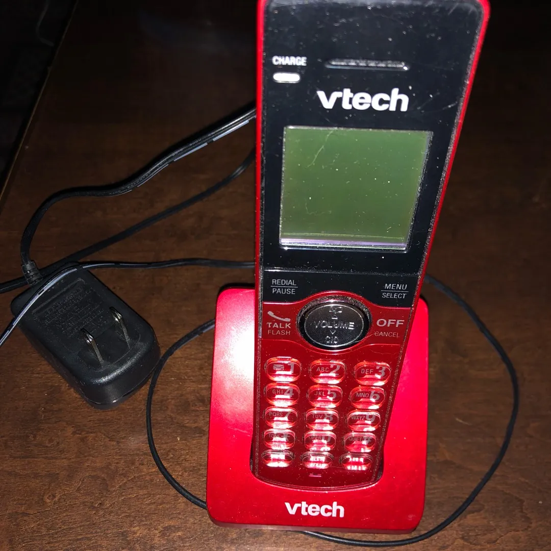 Red Vtech Cordless Phone photo 1