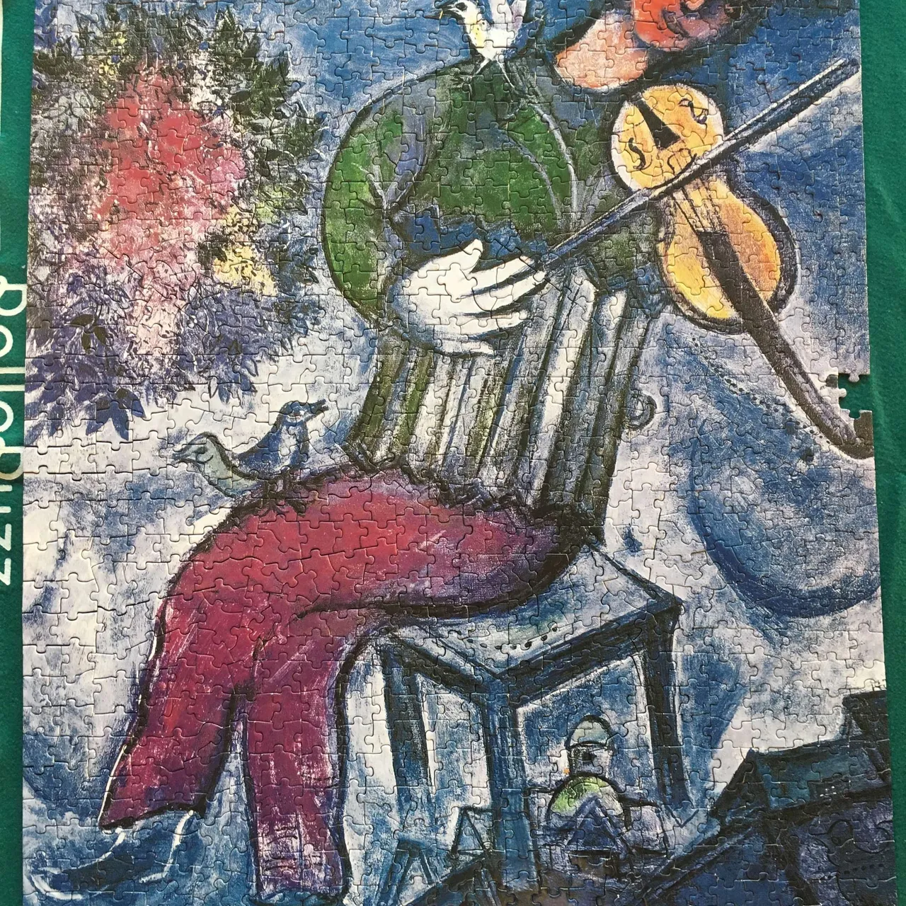 Marc Chagall - The Blue Violinist 1000 pc puzzle (1 missing p... photo 3