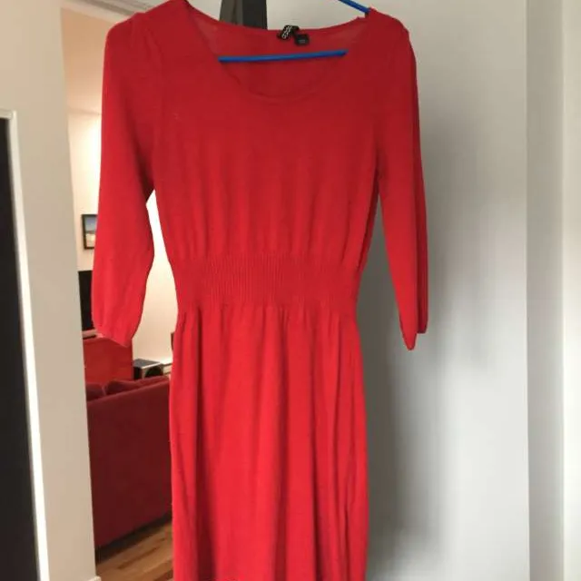 Red Wool Dress Medium photo 1