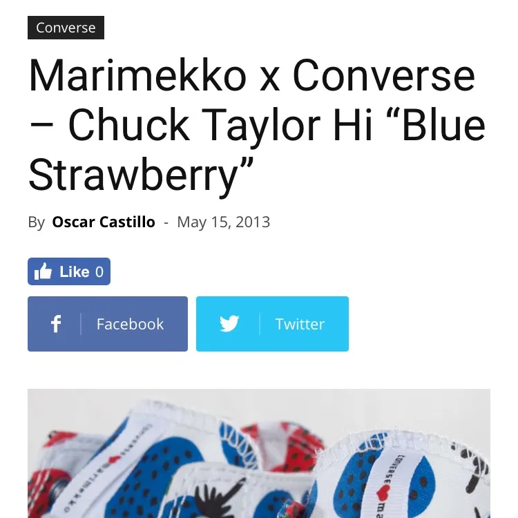 Mix Matched marimekko x Converse Hightops Size 7 photo 6
