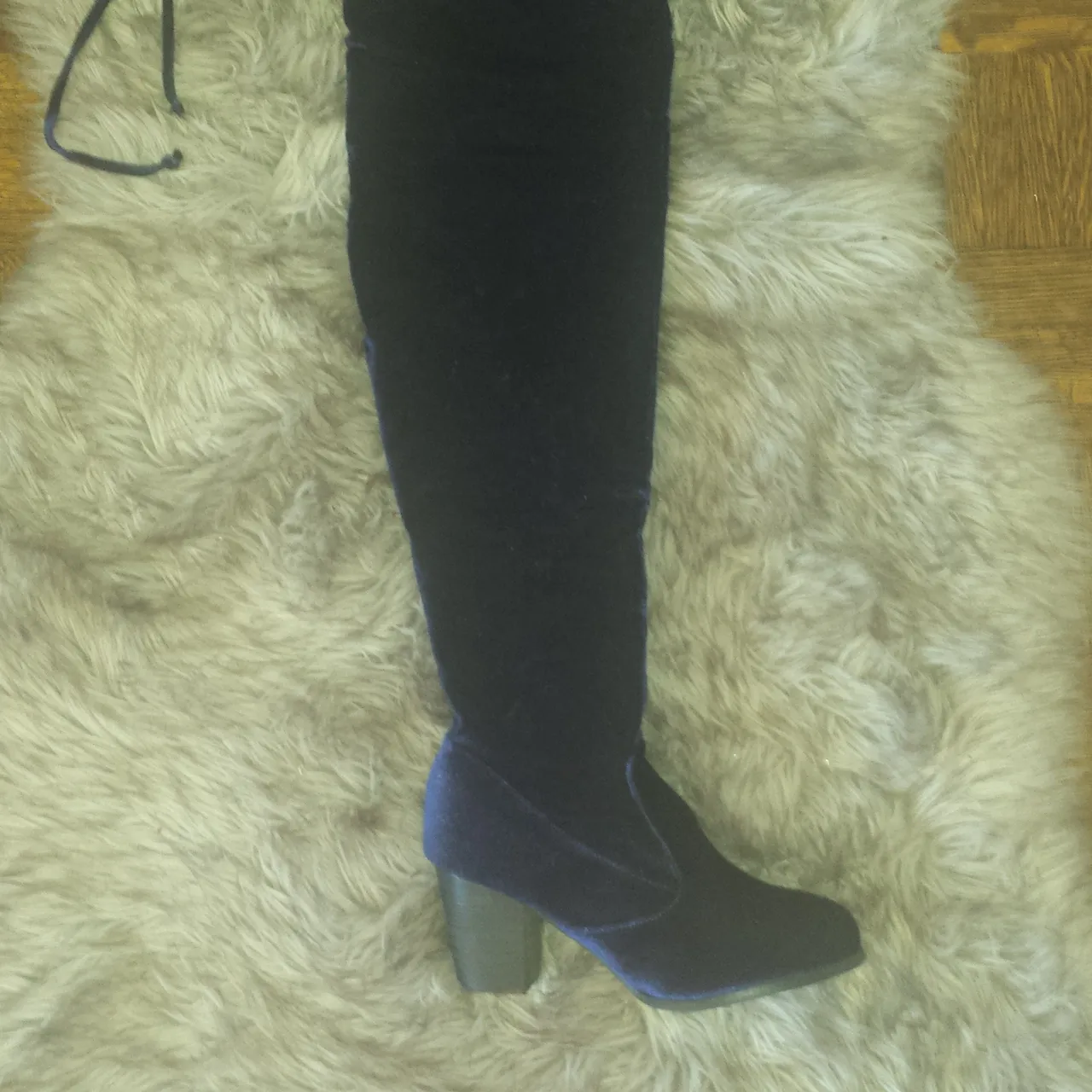 Blue Velvet Over-The-Knee Boot photo 1