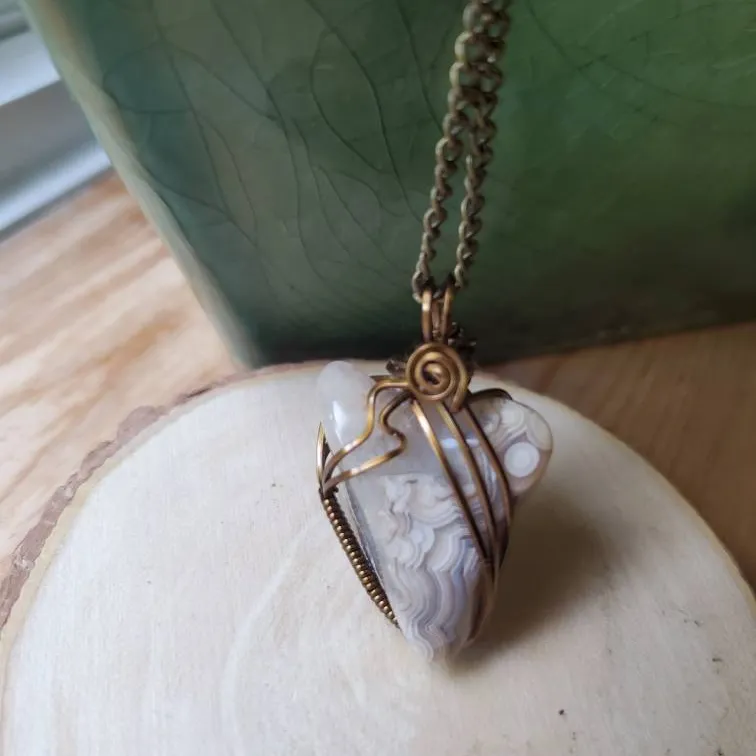 Handmade Agate Stone Necklace photo 1