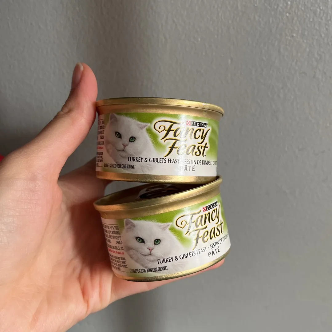 two fancy feast cat food cans photo 1