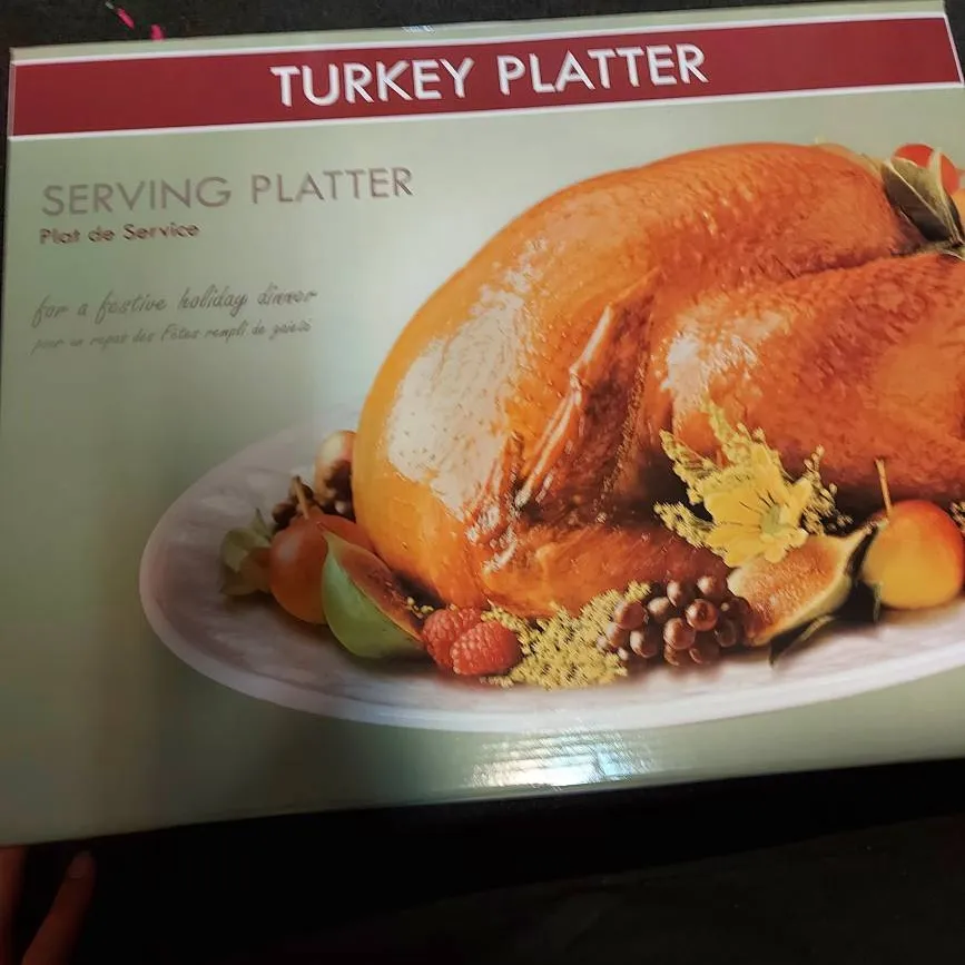 Turkey Serving Plate And Gravy Boat photo 1