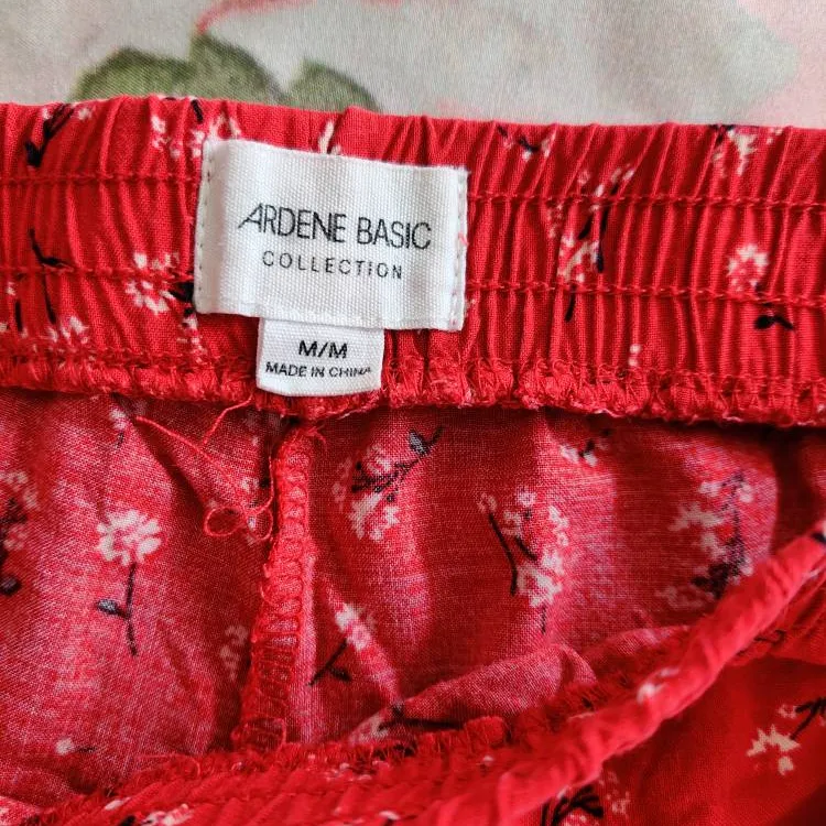 Red Fabric Shorts photo 3