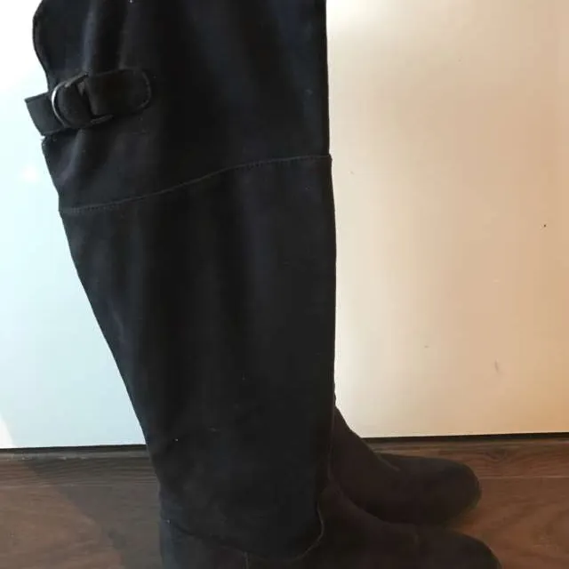 Black Tall Boots. Size 8 photo 1