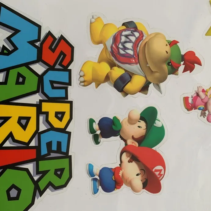 Yellow 12x12 Scrapbook / Super Mario Decals photo 4