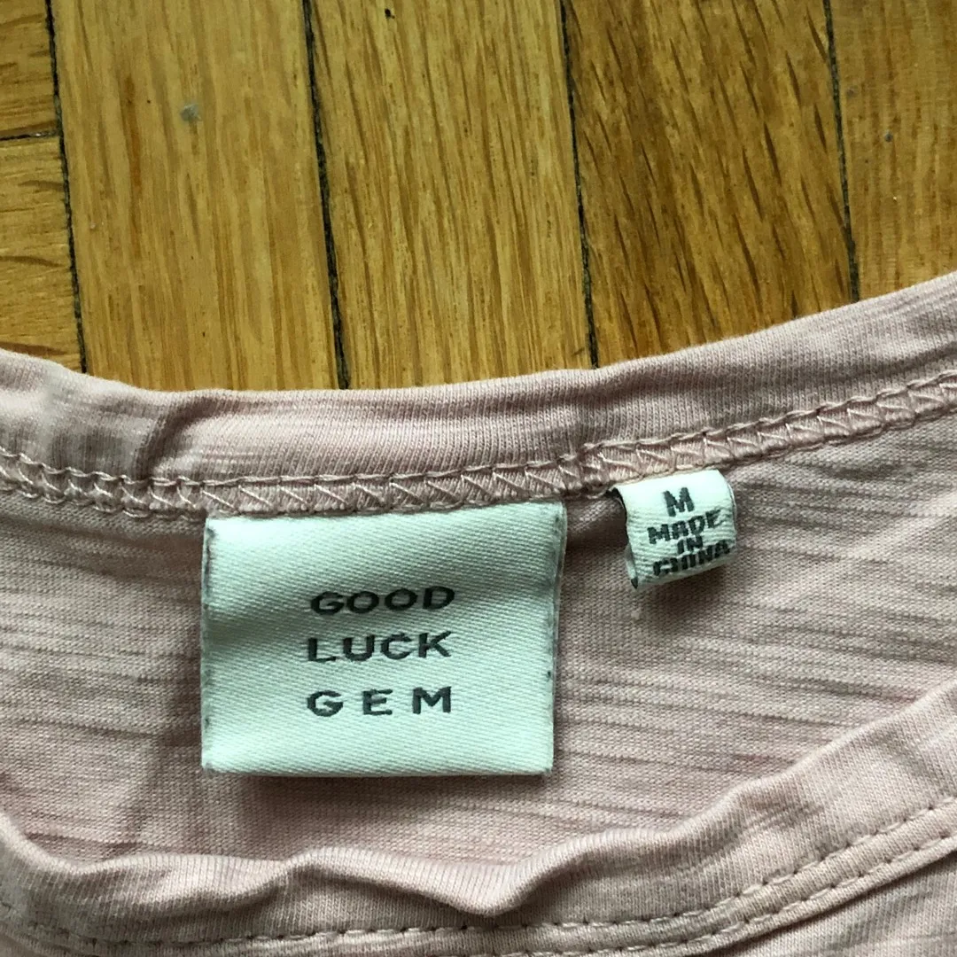 Pink Good Luck Gem Cropped Top photo 3