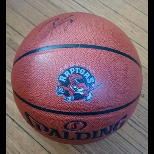 Andrea Bargnani SIGNED AUTOGRAPH Raptors Spalding Basketball photo 1