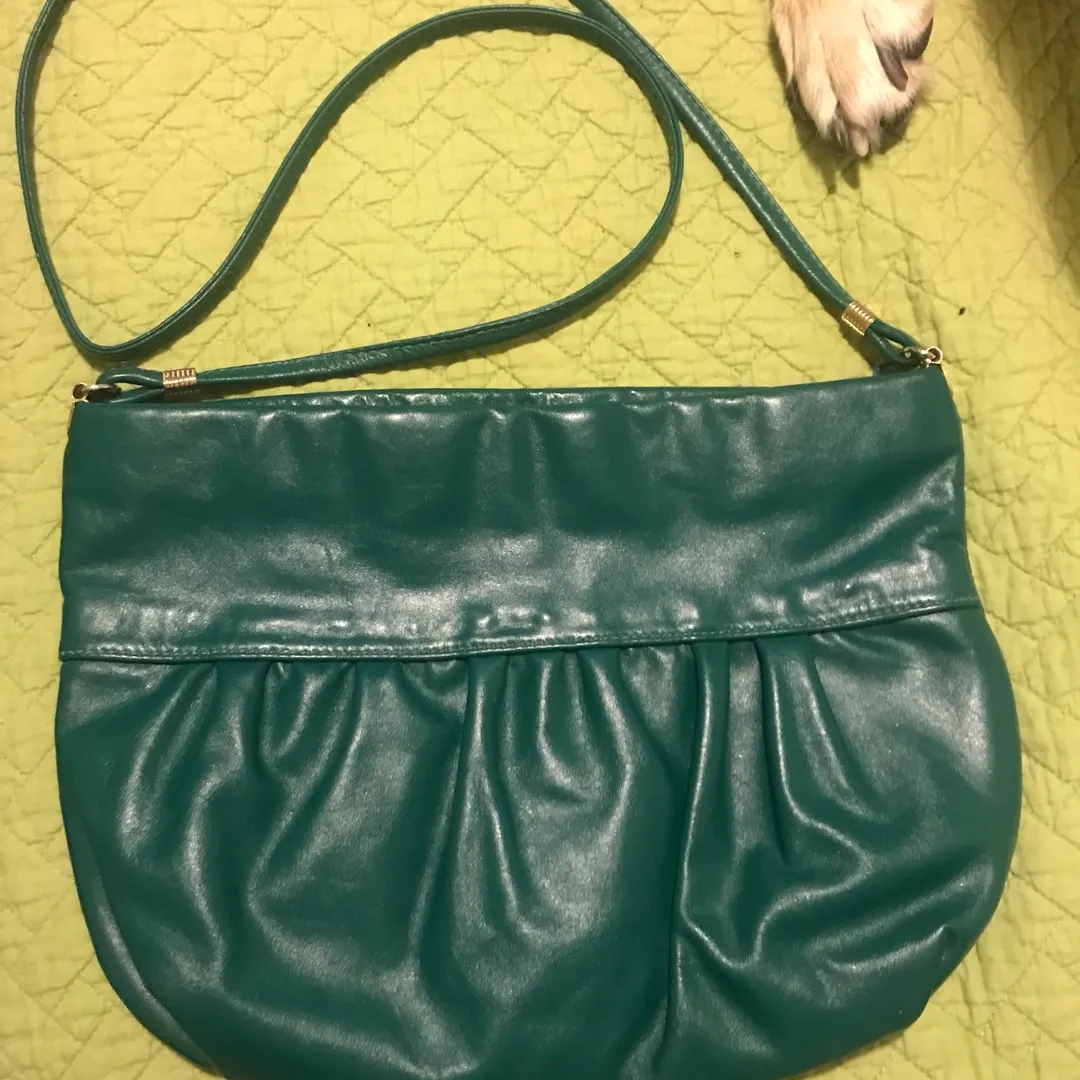Vintage Green Leather Purse photo 1