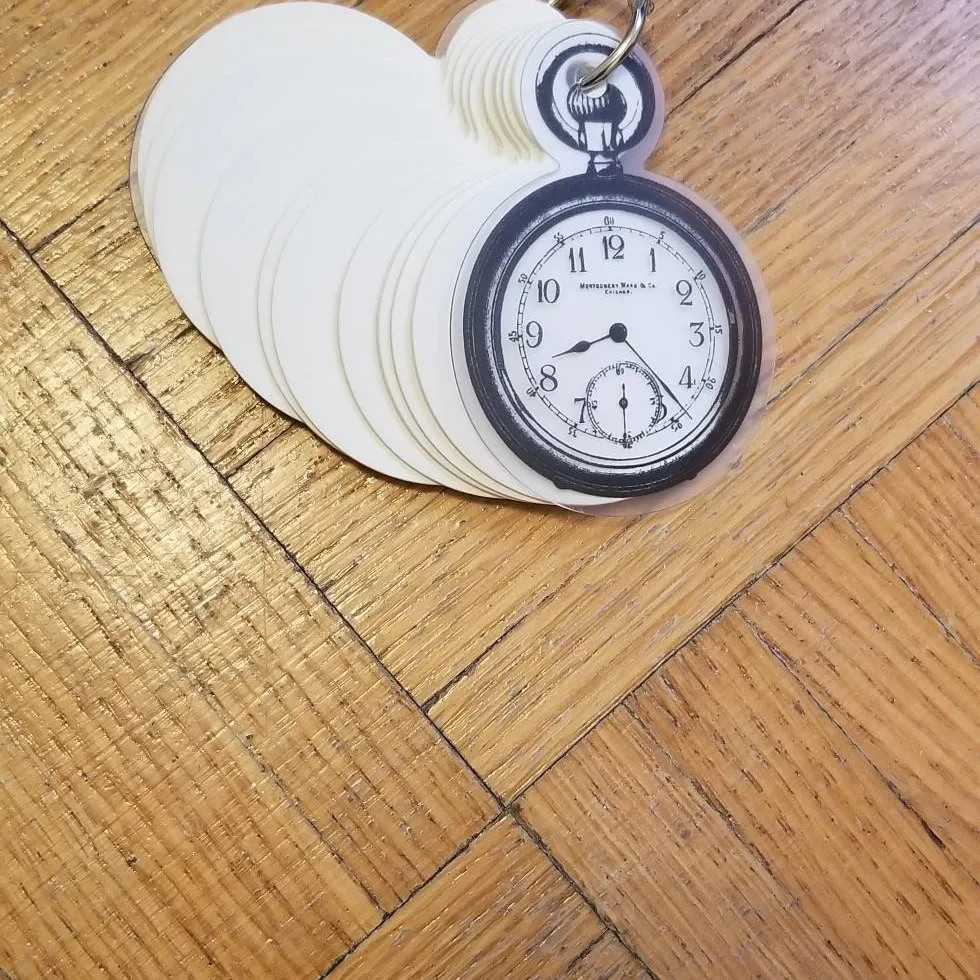 Watch-shaped notepaper (Boutique 1861) (free with trade) photo 1